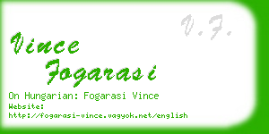 vince fogarasi business card